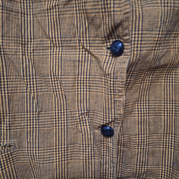 90s Vintage Yellow & Black Plaid Blazer by Pinky Play Clothing Company Size L - Picture 5 of 8